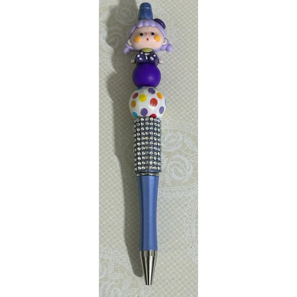 Custom Pen Purple Mini Kawaii AMLLS VuuYoo Doll Beaded Acrylic Handmade